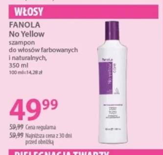 Szampon do włosów farbowanych i naturalnych Fanola No Yellow