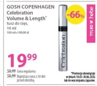 Tusz do rzęs Gosh Copenhagen Celebration Volume & Length