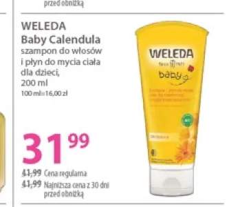 Szampon do włosów i płyn do mycia ciała dla dzieci Weleda Baby Calendula