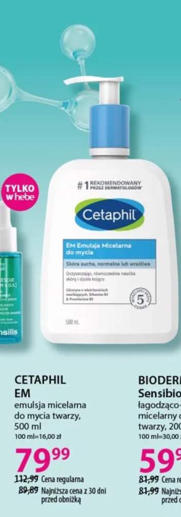 Emulsja micelarna do mycia twarzy Cetaphil EM