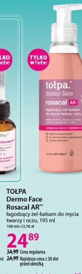 Łagodzący żel-balsam do mycia twarzy i oczu Tołpa Dermo Face Rosacal AR