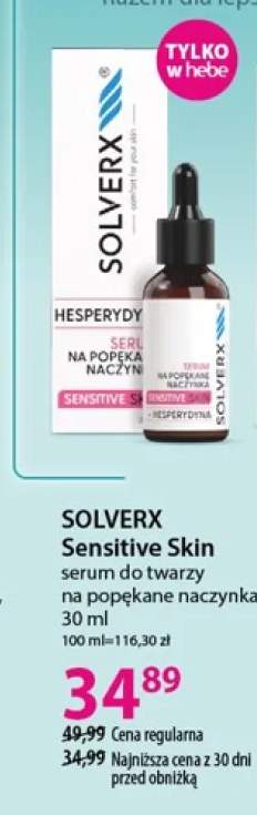 Serum do twarzy Solverx Sensitive Skin na popękane naczynka