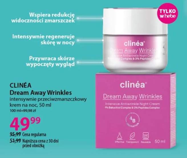 Krem na noc intensywnie przeciwzmarszczkowy Clinéa Dream Away Wrinkles
