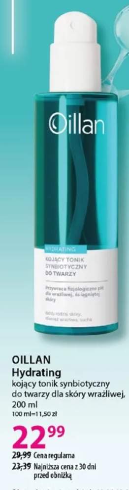Tonik do twarzy Oillan Hydrating kojący tonik synbiotyczny