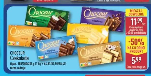 Czekolada Deserowa z miętą Choceur +5 wariantów