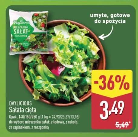 Sałata cięta mieszanka sałat z lodową Daylicious +3 warianty