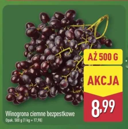 Winogrona ciemne bezpestkowe