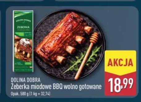 Żeberka miodowe BBQ wolno gotowane Dolina Dobra