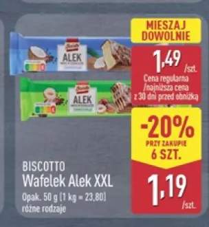 Wafelek Biscotto Alek XXL mleczny +1 wariant