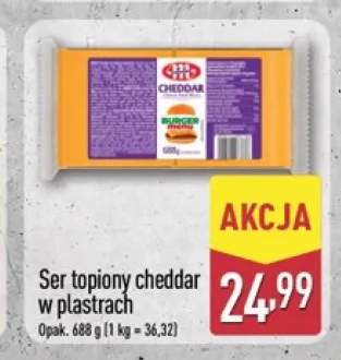 Ser topiony cheddar w plastrach