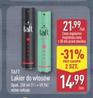 Lakier do włosów Taft Power +1 wariant