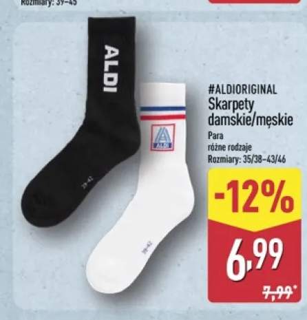 Skarpety damskie męskie ALDIoriginal