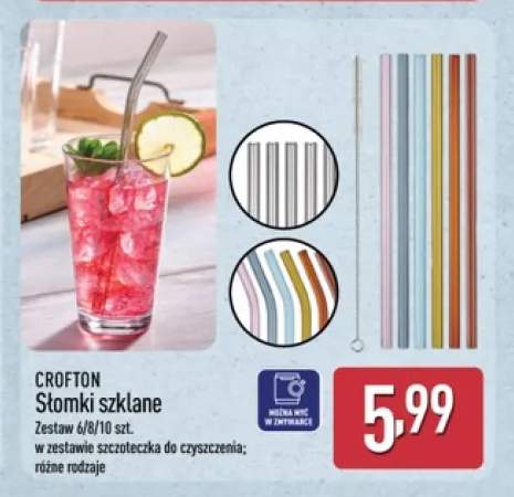 Słomki szklane Crofton 6-pak +2 warianty