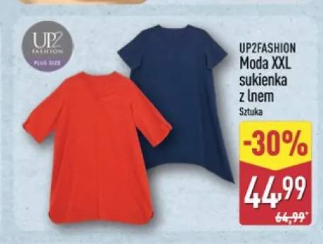 Sukienka z lnem UP2FASHION Moda XXL