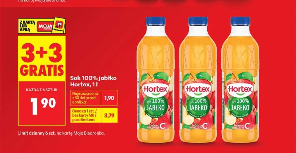 Sok 100% jabłko Hortex
