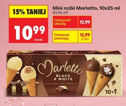 Mini rożki Marletto Black & White 10-pak 25 ml