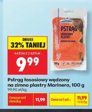 Pstrąg łososiowy wędzony na zimno plastry Marinero