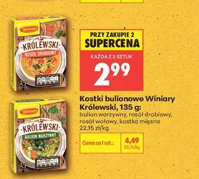 Kostki bulionowe Winiary Królewski rosół drobiowy +3 warianty