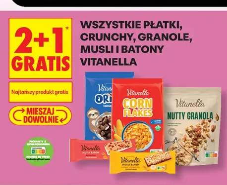 Płatki, crunchy, granole, musli i batony Vitanella +2 warianty