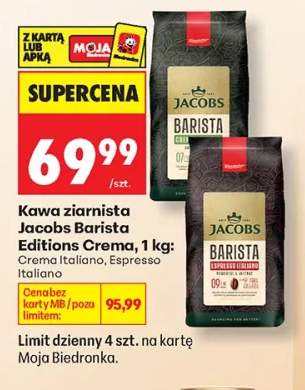 Kawa ziarnista Jacobs Barista Editions Crema Italiano +1 wariant