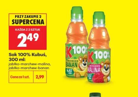 Sok 100% Kubuś jabłko-marchew-malina +1 wariant