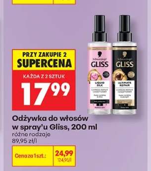 Odżywka do włosów w sprayu Gliss Liquid Silk +1 wariant
