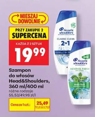 Szampon do włosów Head & Shoulders Classic Clean 2in1 +2 warianty
