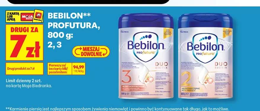 Mleko następne Bebilon Profutura 2 +1 wariant