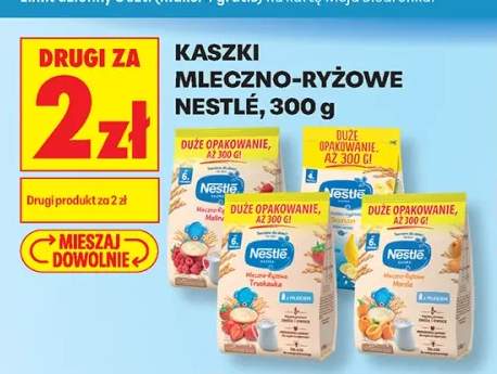 Kaszka mleczno-ryżowa Nestlé Malina +3 warianty
