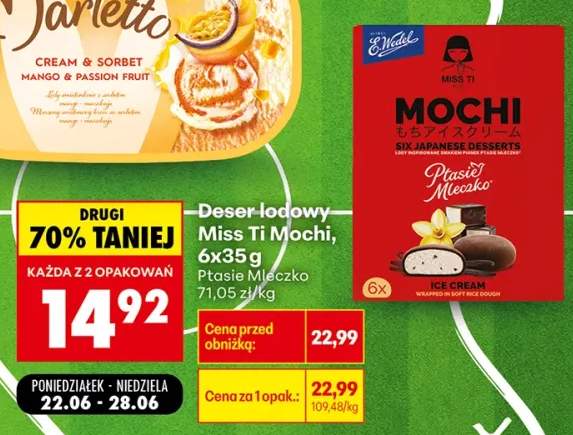 Deser lodowy Miss Ti Mochi Ptasie Mleczko
