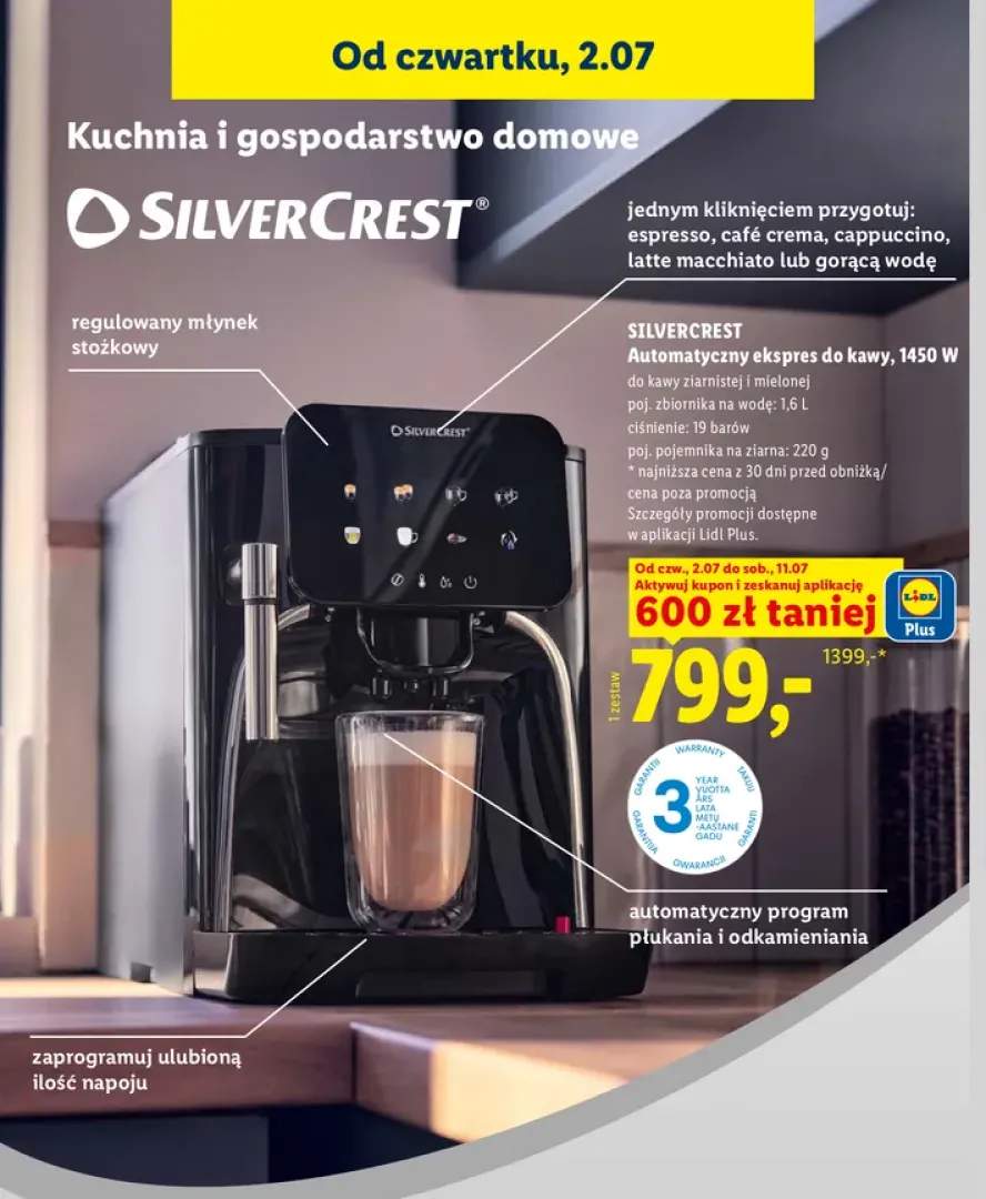 Automatyczny ekspres do kawy Silvercrest