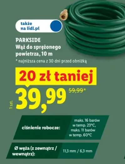 Wąż do sprężonego powietrza Parkside 10 m