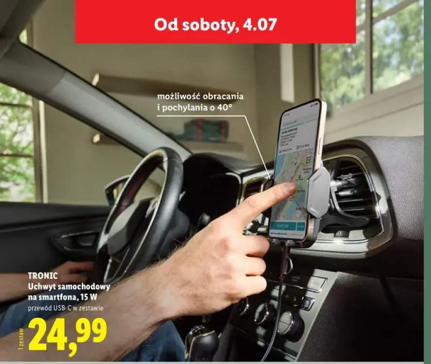 Uchwyt samochodowy na smartfona Tronic