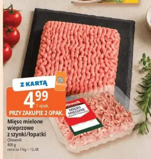 Mięso mielone wieprzowe z szynki Olewnik +1 wariant