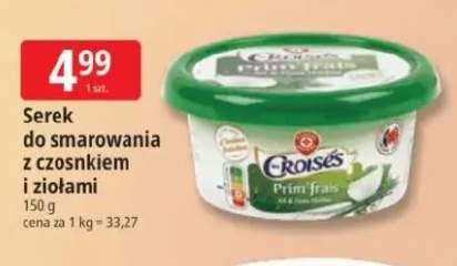 Serek do smarowania z czosnkiem i ziołami Croisés Prim'frais