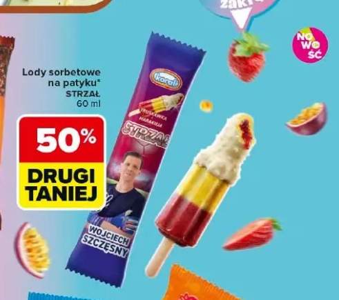Lody sorbetowe na patyku Strzał +1 wariant