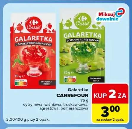 Galaretka Carrefour Classic wiśniowa +4 warianty