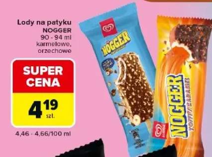 Lody na patyku Nogger orzechowe +1 wariant