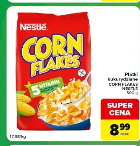 Płatki kukurydziane Nestlé Corn Flakes