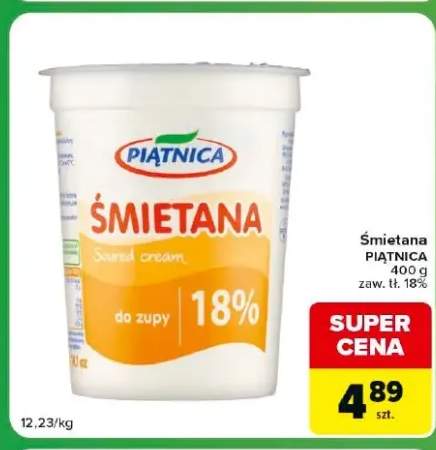 Śmietana Piątnica 18%
