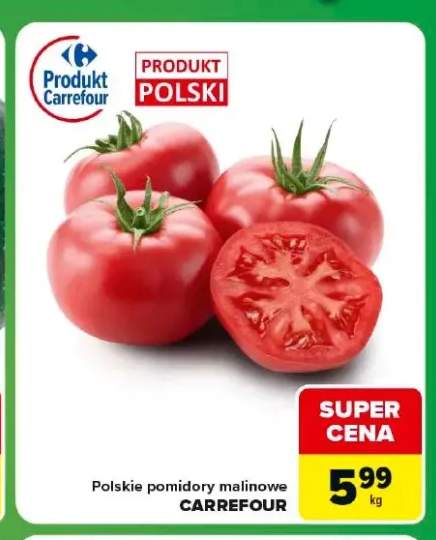 Pomidory malinowe Carrefour polskie