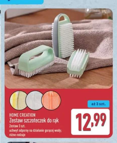 Zestaw szczoteczek do rąk Home Creation 3-pak