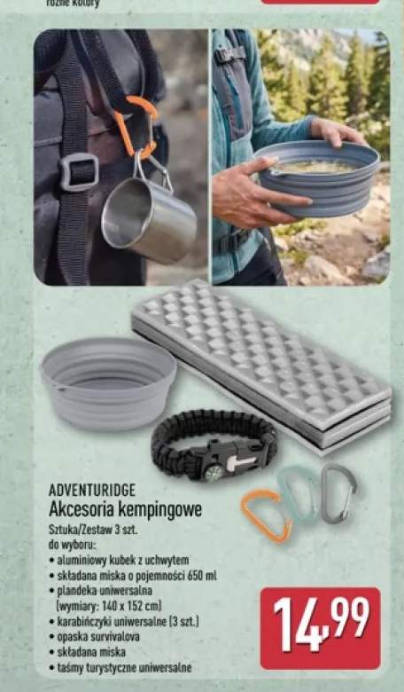 Kubek aluminiowy z uchwytem Adventuridge +5 wariantów
