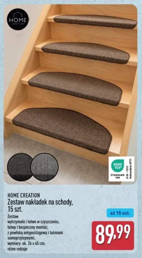 Zestaw nakładek na schody Home Creation 15-pak