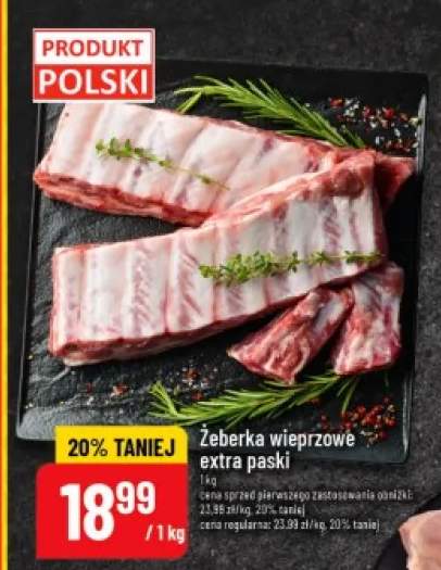 Żeberka wieprzowe extra paski