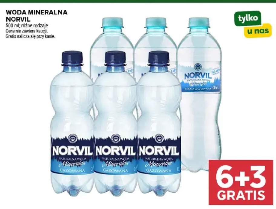 Woda mineralna Norvil lekko gazowana +1 wariant