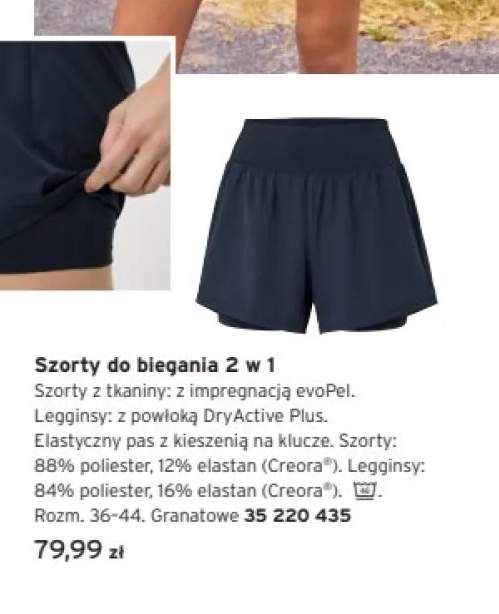 Szorty do biegania 2 w 1