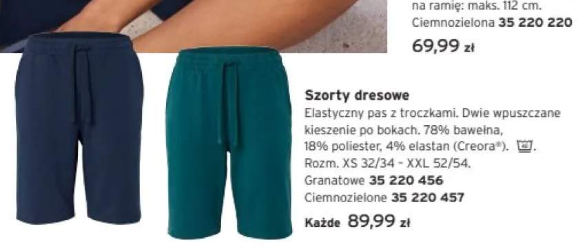 Szorty dresowe granatowe +1 wariant