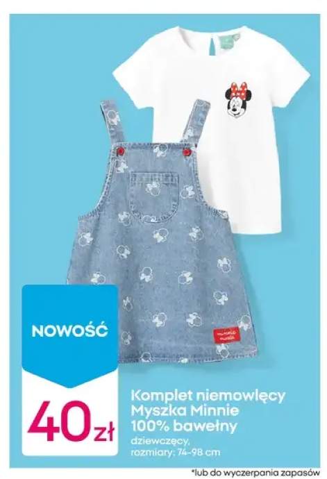 Komplet niemowlęcy Myszka Minnie Disney