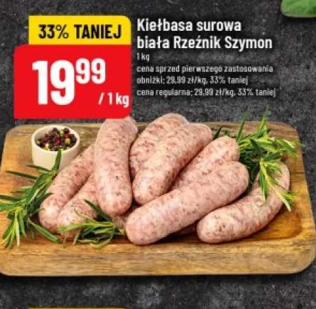 Kiełbasa surowa biała Rzeźnik Szymon
